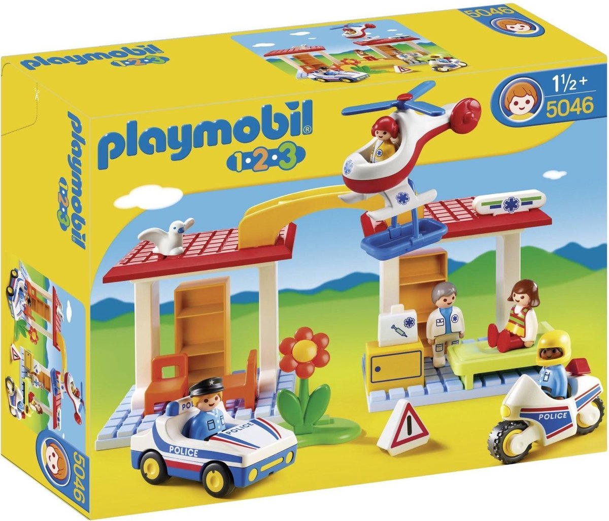 1-2-3-PLAYMOBIL 5046 POLICE & AMBULANCE