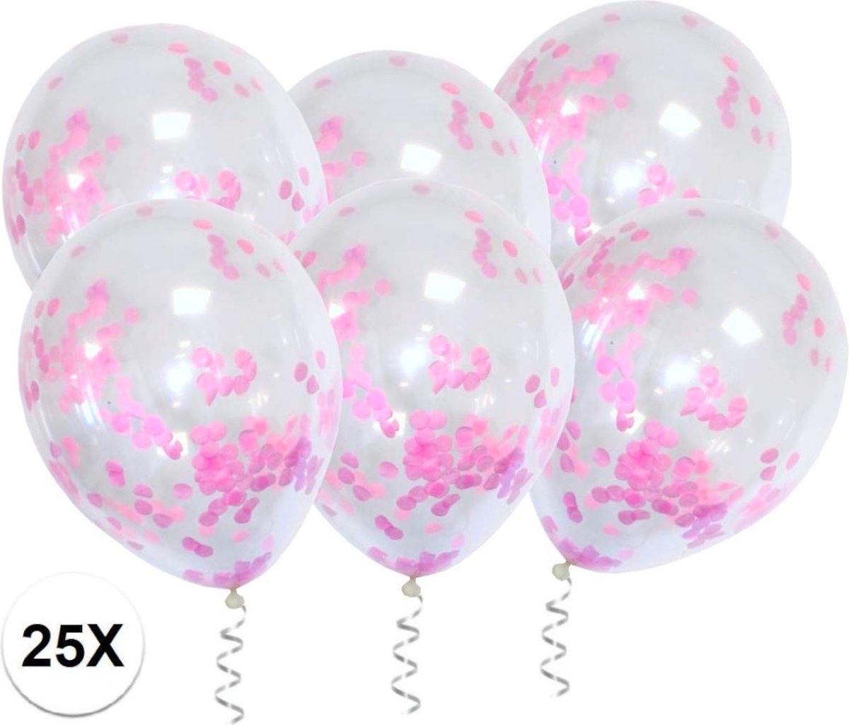 Roze Confetti Ballonnen 25 Stuks Luxe Gender Reveal Versiering Babyshower Verjaardag Blauw Papier Confetti Ballon