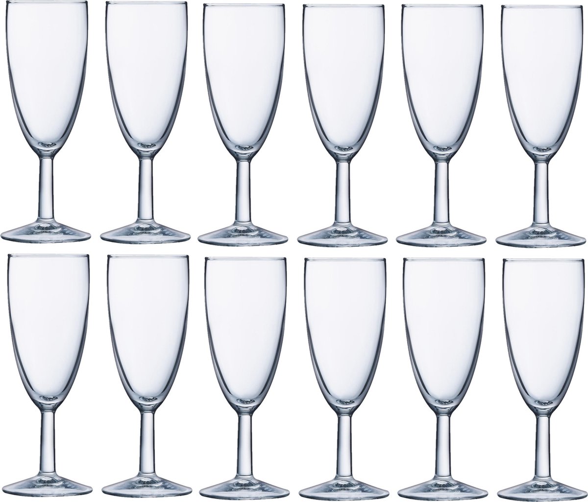 Set van 48x stuks champagneglazen transparant 150 ml