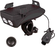 FIEZIO Fietsverlichting USB Oplaadbaar LED Fietslamp met telefoonhouder en bel - 3 Lichtstanden – Waterdicht