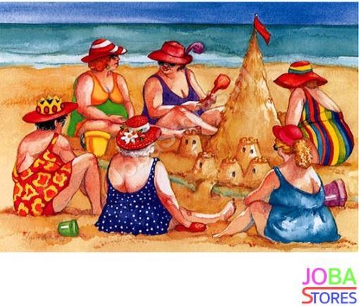 Diamond Painting "JobaStores®" Dikke Dames 22 - volledig - 50x40cm