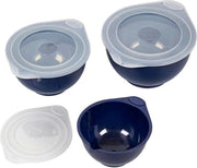 Wilton - Beslagkom - Afsluitbaar met deksel - Marineblauw - set/3 - 0