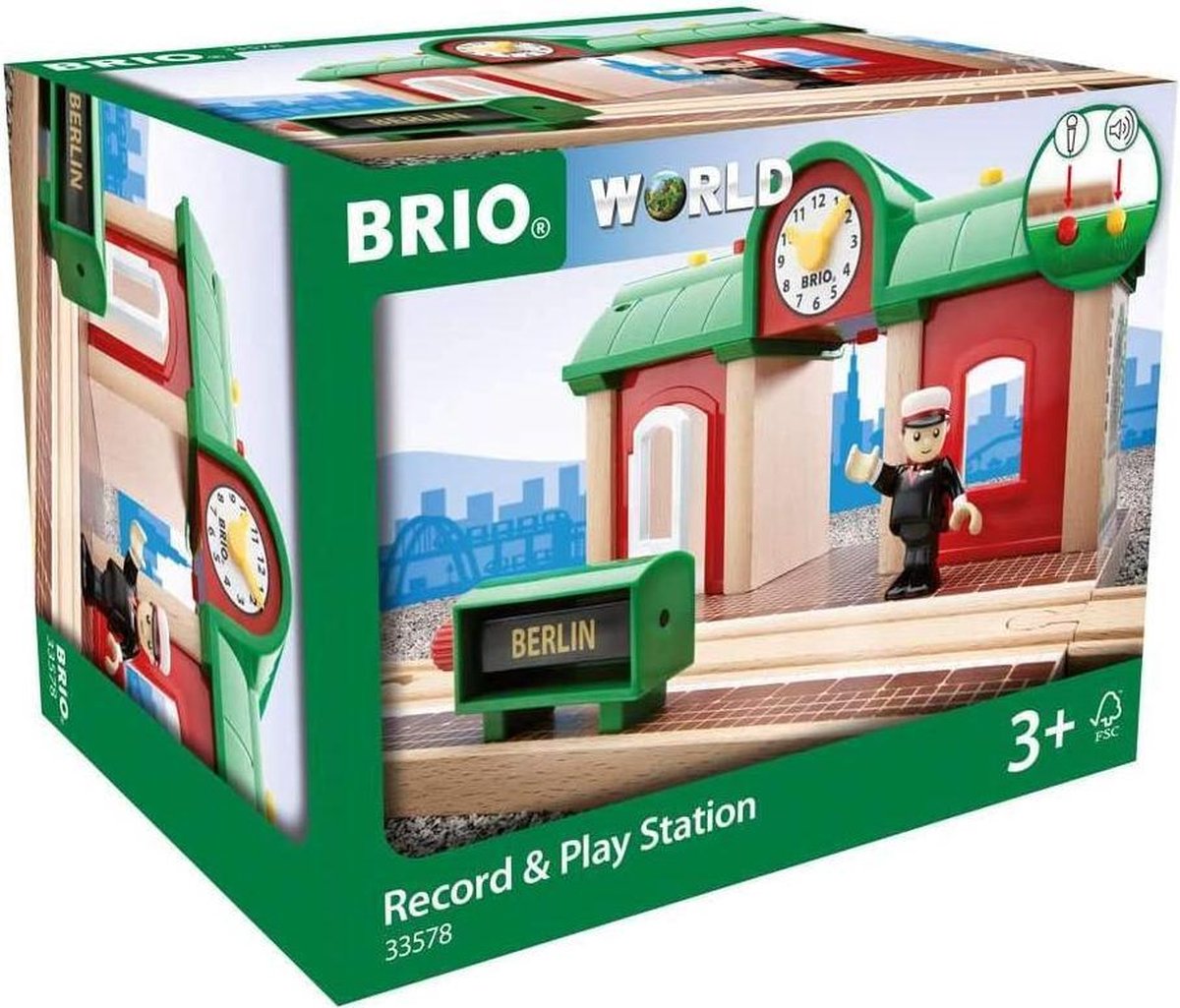 BRIO Treinstation met geluidsopname functie