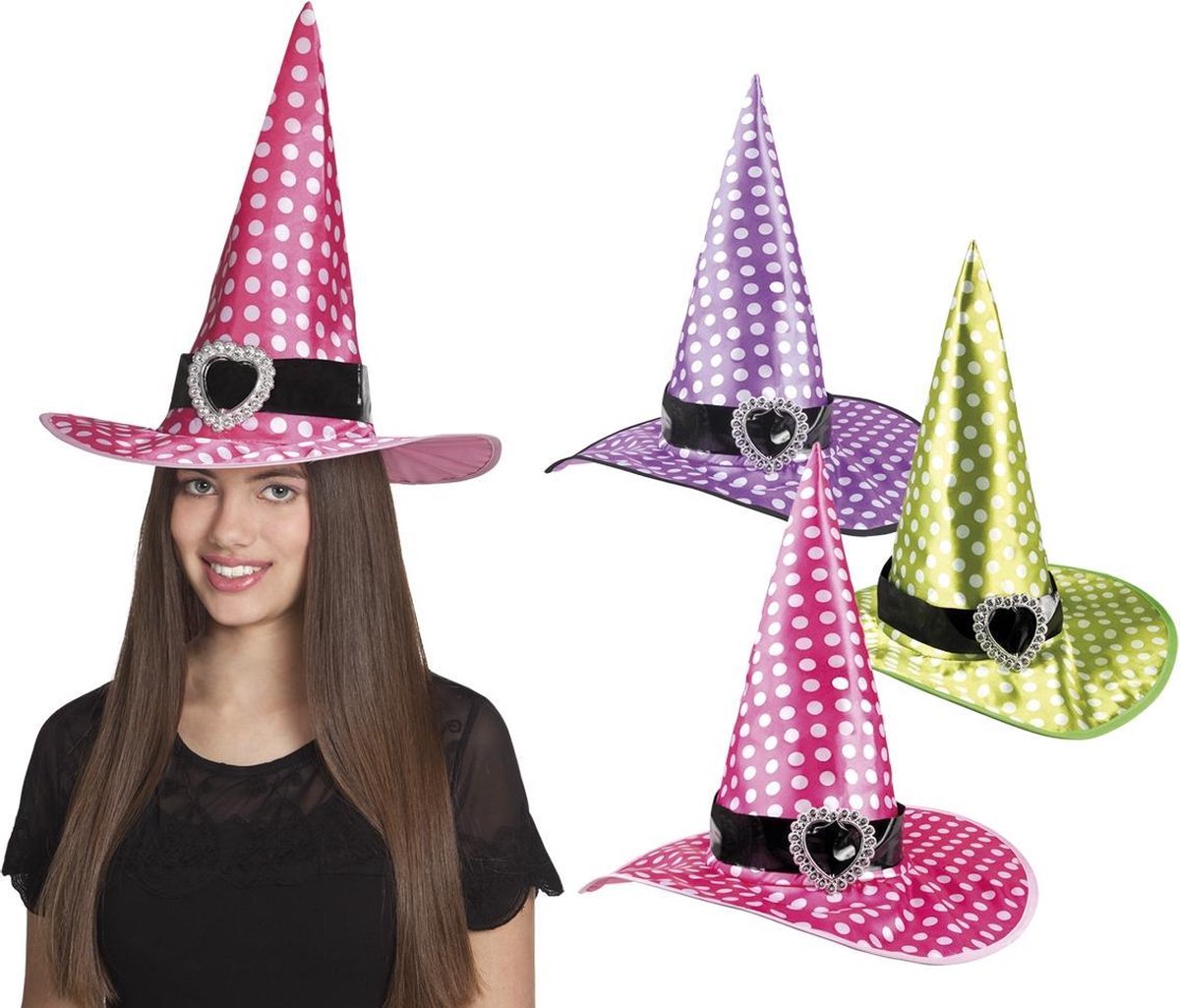 St. Hoed Witch Speckles Kids 3 Kleuren Ass.