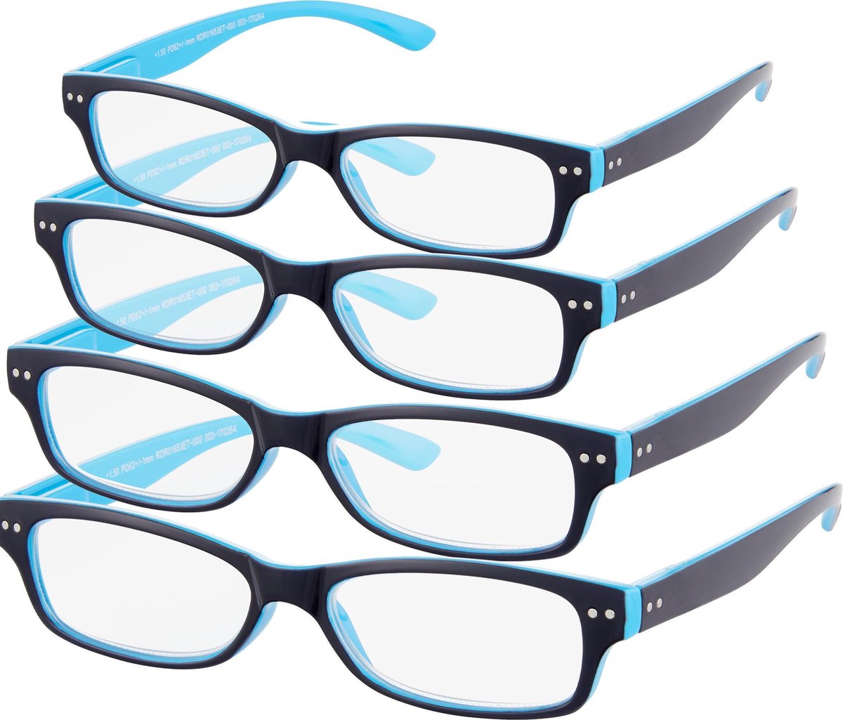 Etos Leesbril Donker Blauw +1.5 - 4 stuks