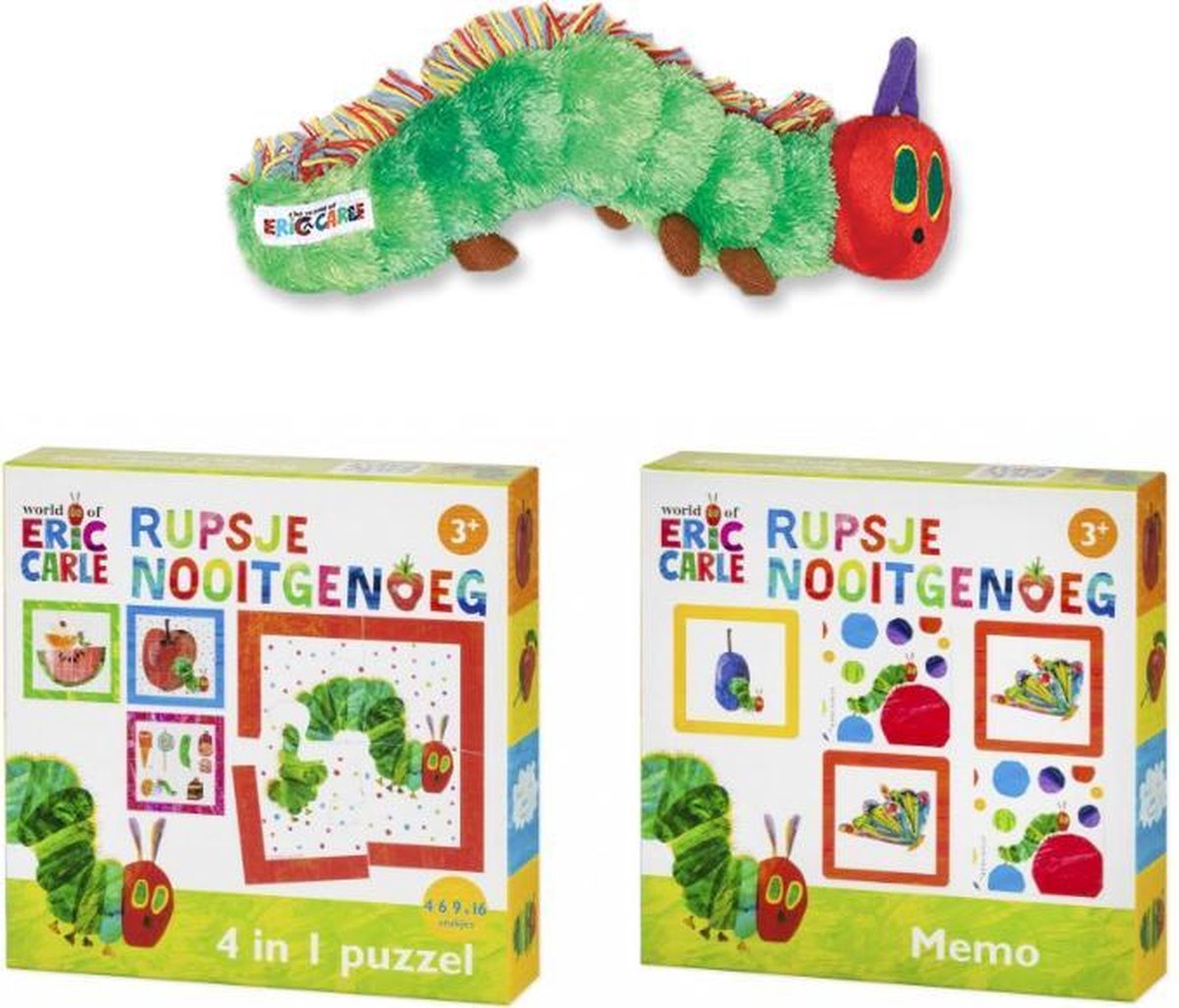 Rupsje Nooitgenoeg Set - Knuffel - Memo - Puzzel