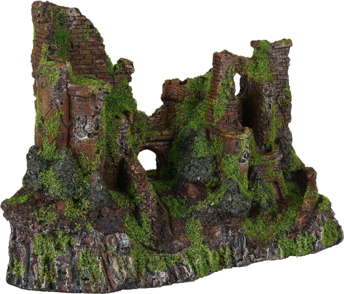 Aquarium decoratie Moza ruïne + mos - 28 x 13 x 20 cm