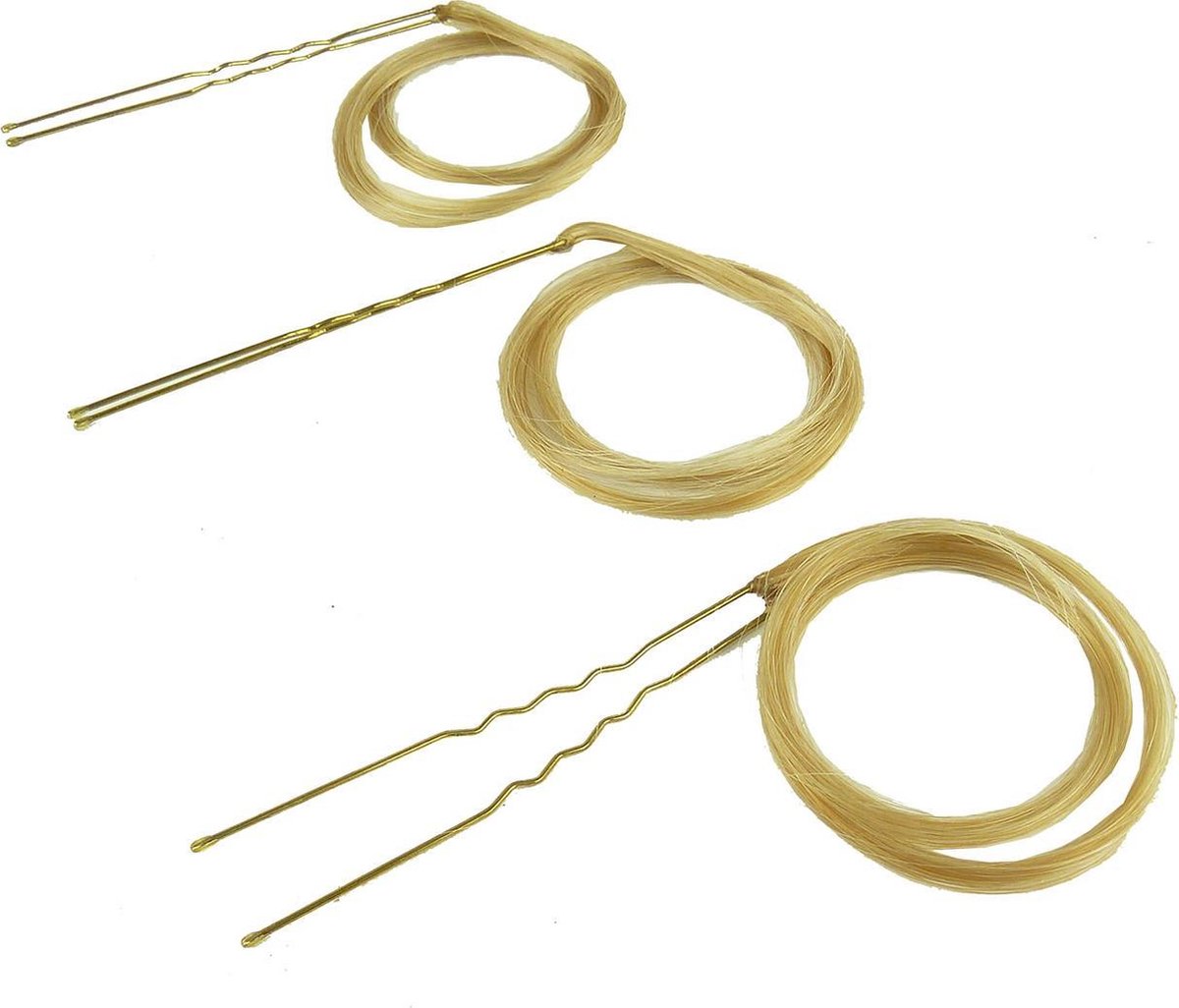 3x Balmain Elegance Finish Accents Champagne haar Styling clip extensions