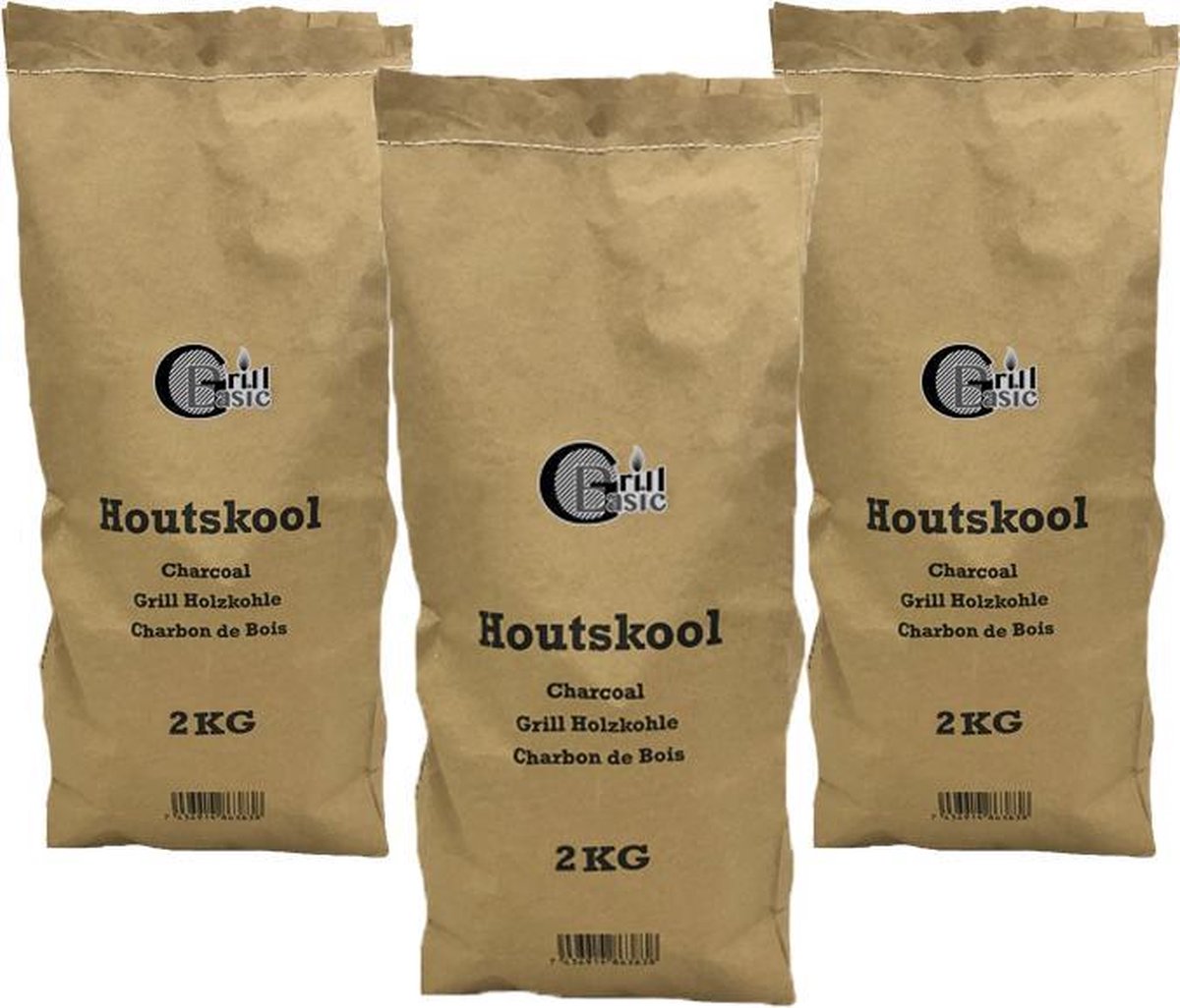Grill Basic Houtskool 2 kg - set van 3