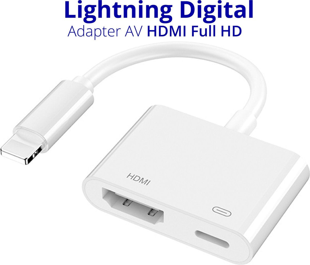 Garpex® Lightning naar HDMI – Apple HDMI adapter – Lightning HDMI – Lightning Digital AV Adapter - Full HD 1080P