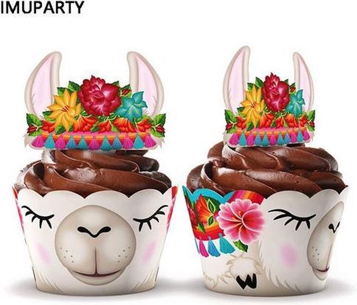 12 stuks cupcake omslagen Alpaca