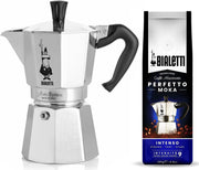 Bialetti Moka Express 4 kops + Bialetti Intenso gemalen koffie 250gr