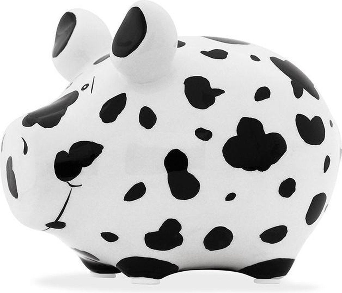 Dieren spaarpot gevlekt varken/big 12 x 9 x 9 cm - Varkens/biggen cadeau spaarpotten - Geld sparen - Leren omgaan met geld