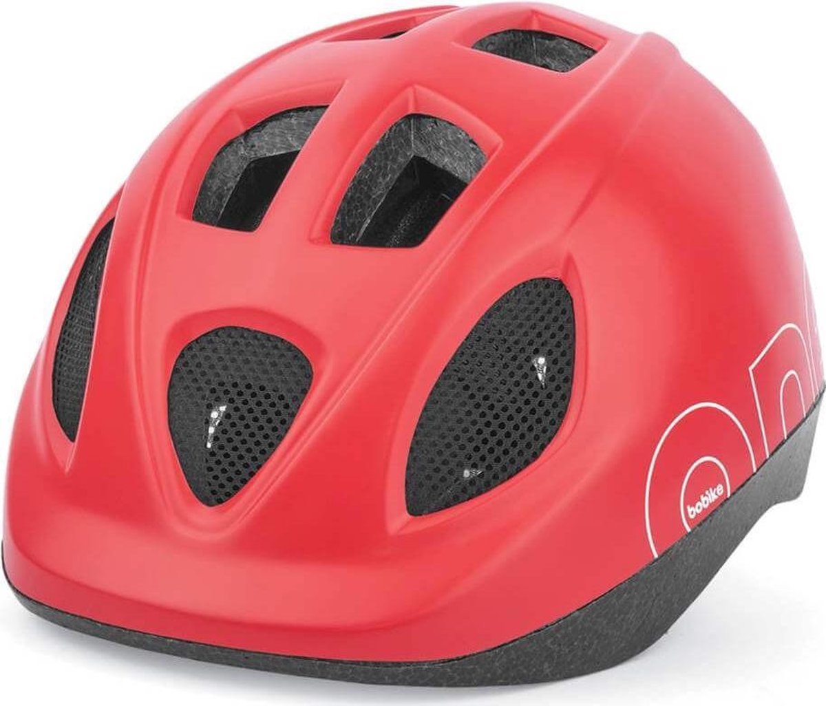 Helm kind bobike one s 52-56cm strawberry red - ROOD