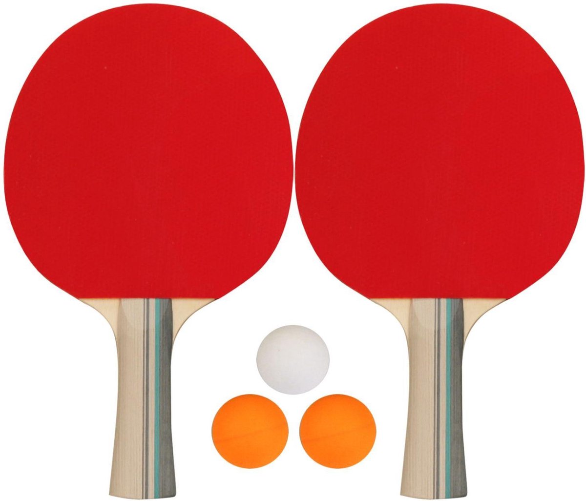 Get & Go Tafeltennisset - 2 Sterren - Rood/Zwart