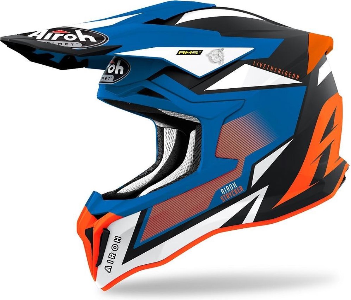 Airoh Strycker Axe Orange Blue Matt M
