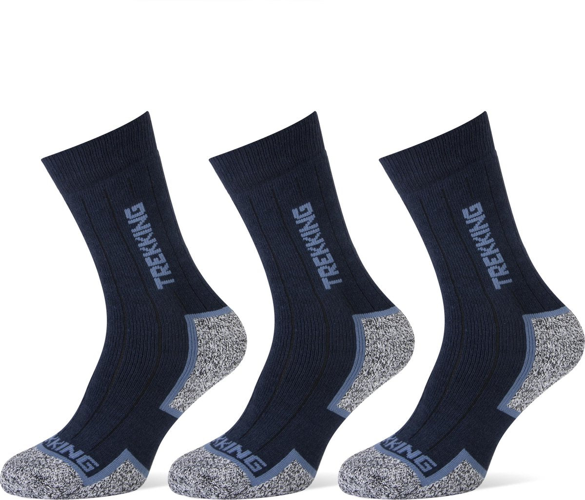 primair socks trekking sokken 3- pack - marine - maat 43/46