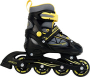 AMIGO Fuse Inlineskates - Skeelers voor jongens en meisjes - Zwart/Geel - Maat 30-33
