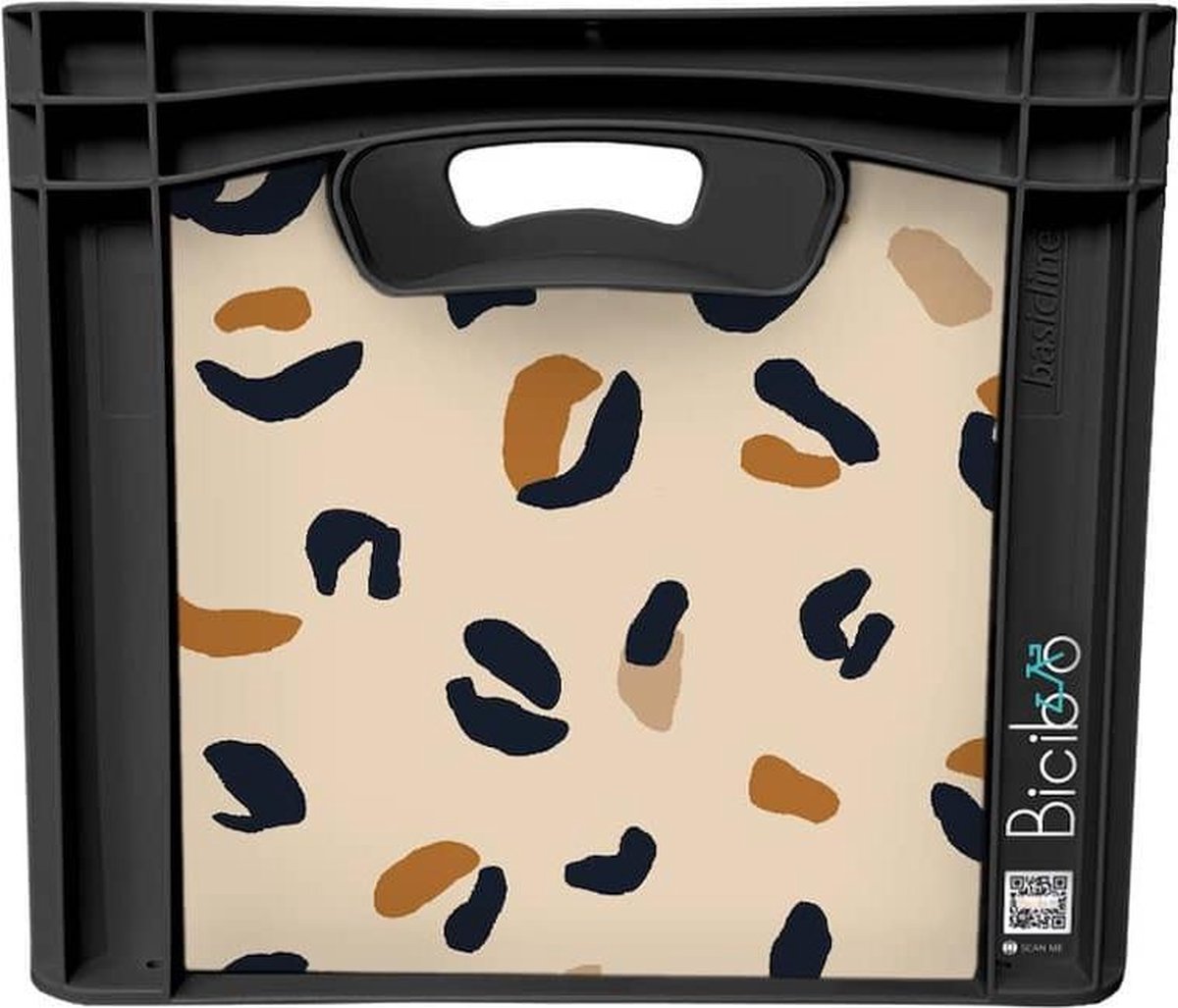 Fietskrat Bicibo Leopard naturel - groot