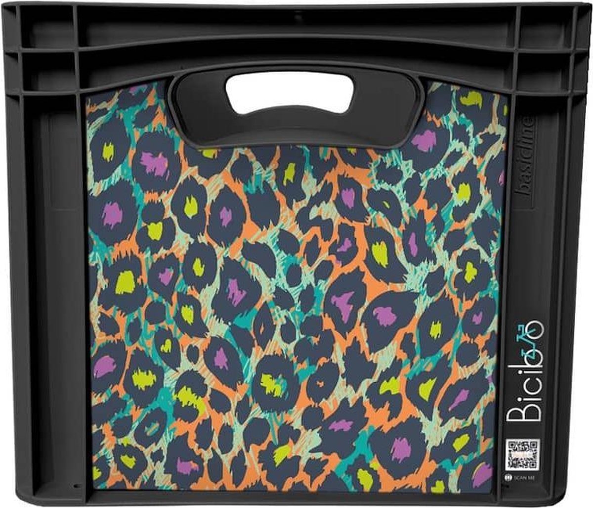 Fietskrat Bicibo Leopard color - groot