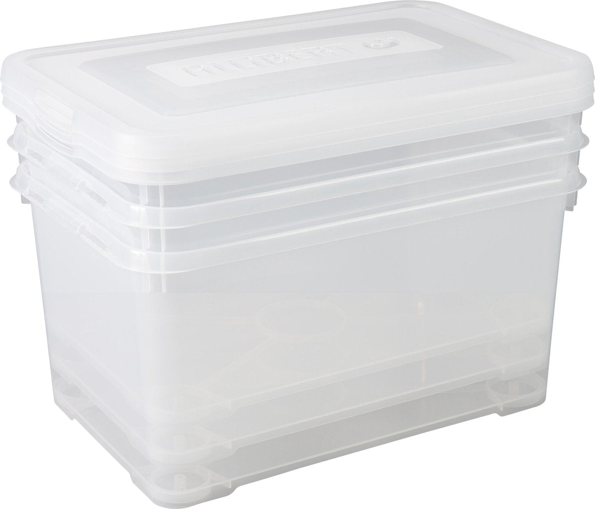 Allibert Handy Opbergbox - 50L - Set van 3 - Transparant