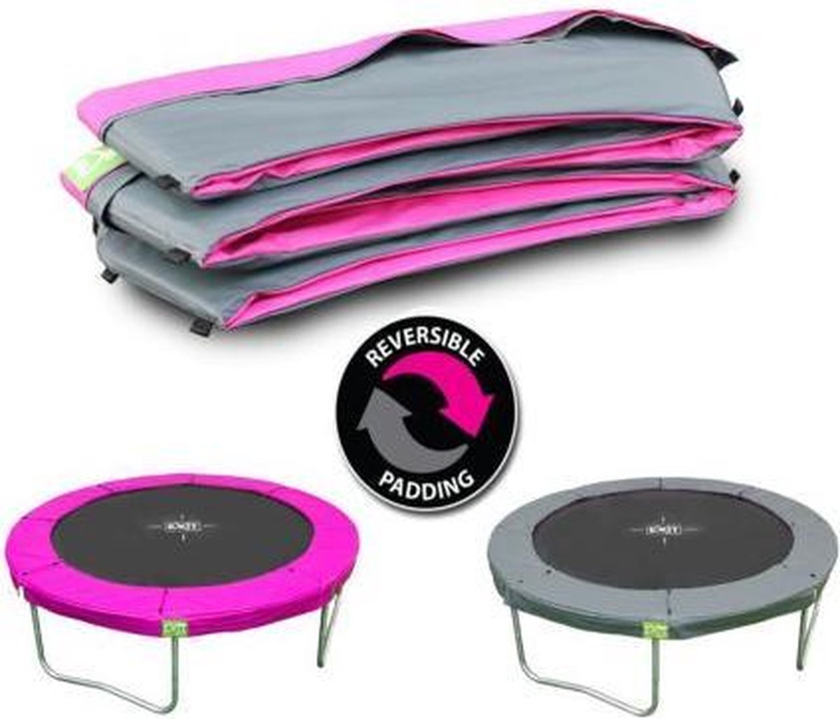 EXIT beschermrand Twist trampoline ø183cm - roze/grijs