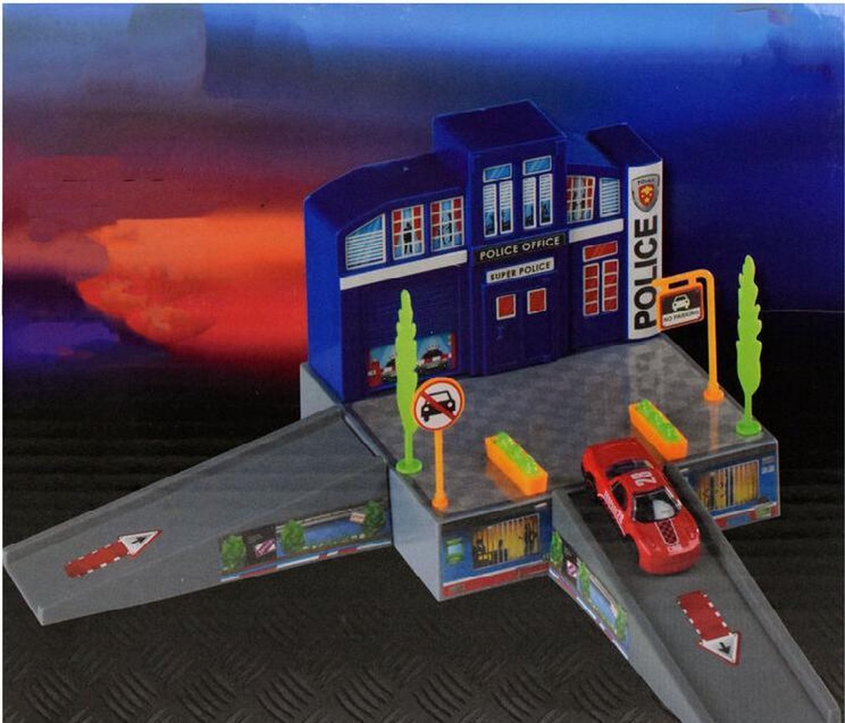 Gearbox Garagespeelset 14-delig Blauw