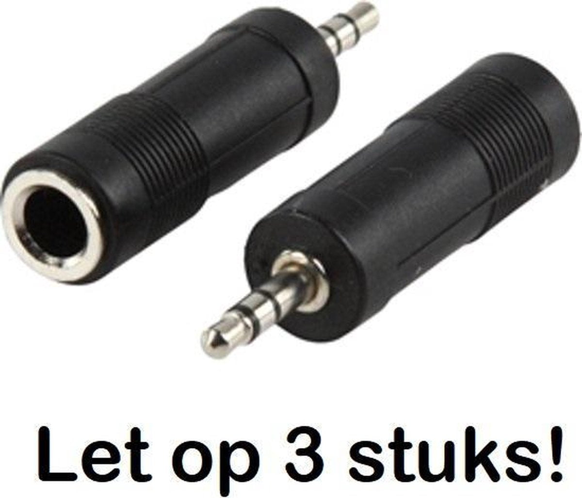 3 Pack Voordeel set Jack Aux - 6.3mm vrouwelijk naar 3.35mm mannelijk