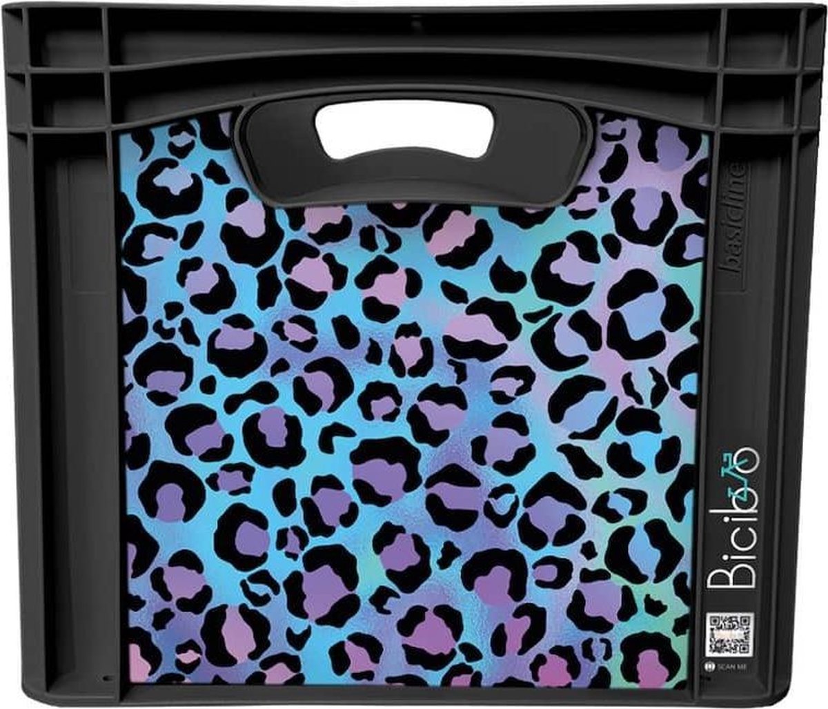 Fietskrat Bicibo Leopard purple - groot