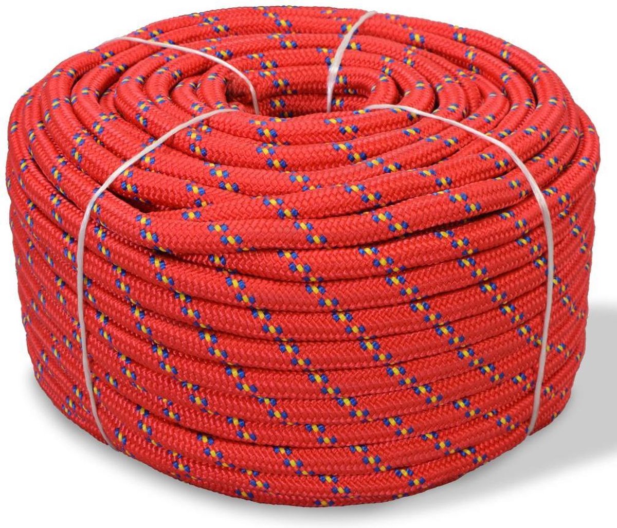 vidaXL Boot touw 10 mm 50 m polypropyleen rood