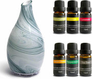 Flavorett Glazen Aroma diffuser - Incl.  6 Etherische Olie – Luchtbevochtiger – Geurverspreiders