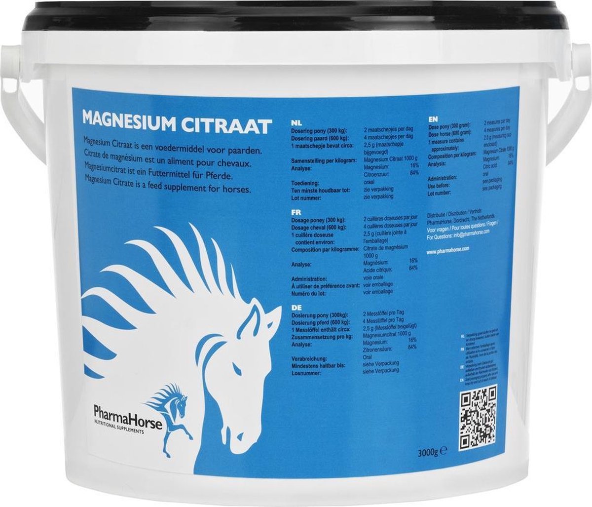 PharmaHorse Magnesiumcitraat- 3000 gram