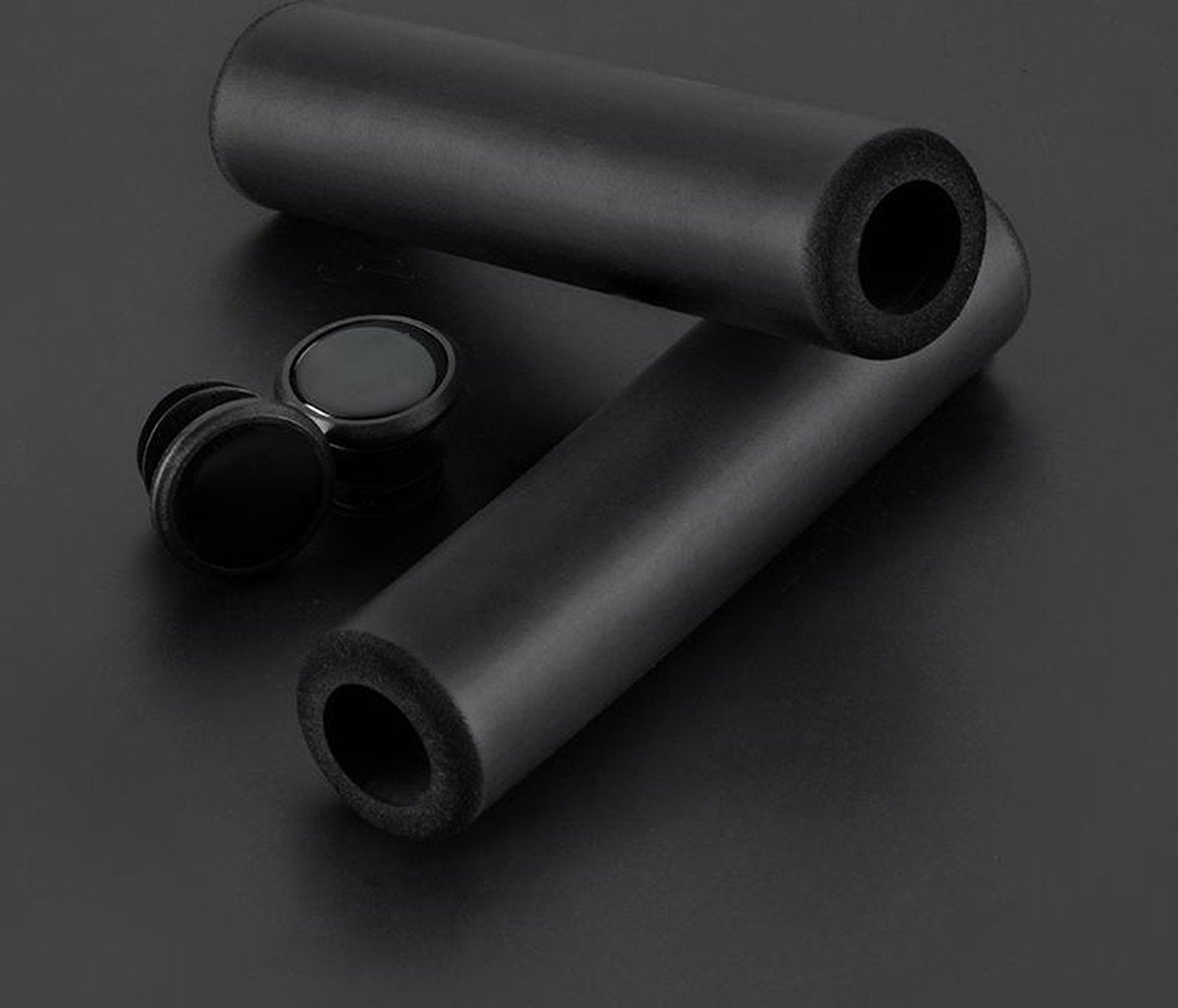 Baymate Fiets Grips MTB Siliconen Spons Handvatten Anti-slip Schokabsorberende Soft Bike Grips Ultraight Fietsen Stuur Black