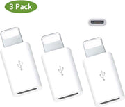 Doodadeals® | micro USB naar lightning adapter | Micro-usb to 8 pin converter | Geschikt voor Apple Iphone / Ipad Pro | 3 stuks