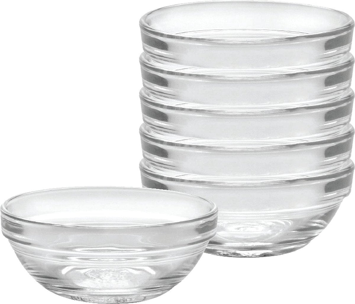 DURALEX 6 stapelbare kommetjes 9 cm Ø - 3.5 cm hoogte Lys