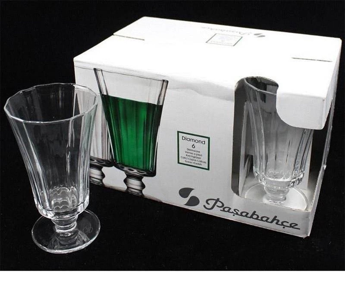 Pasabahce Diamond - Waterglazen - Set van 6 - 130 ml
