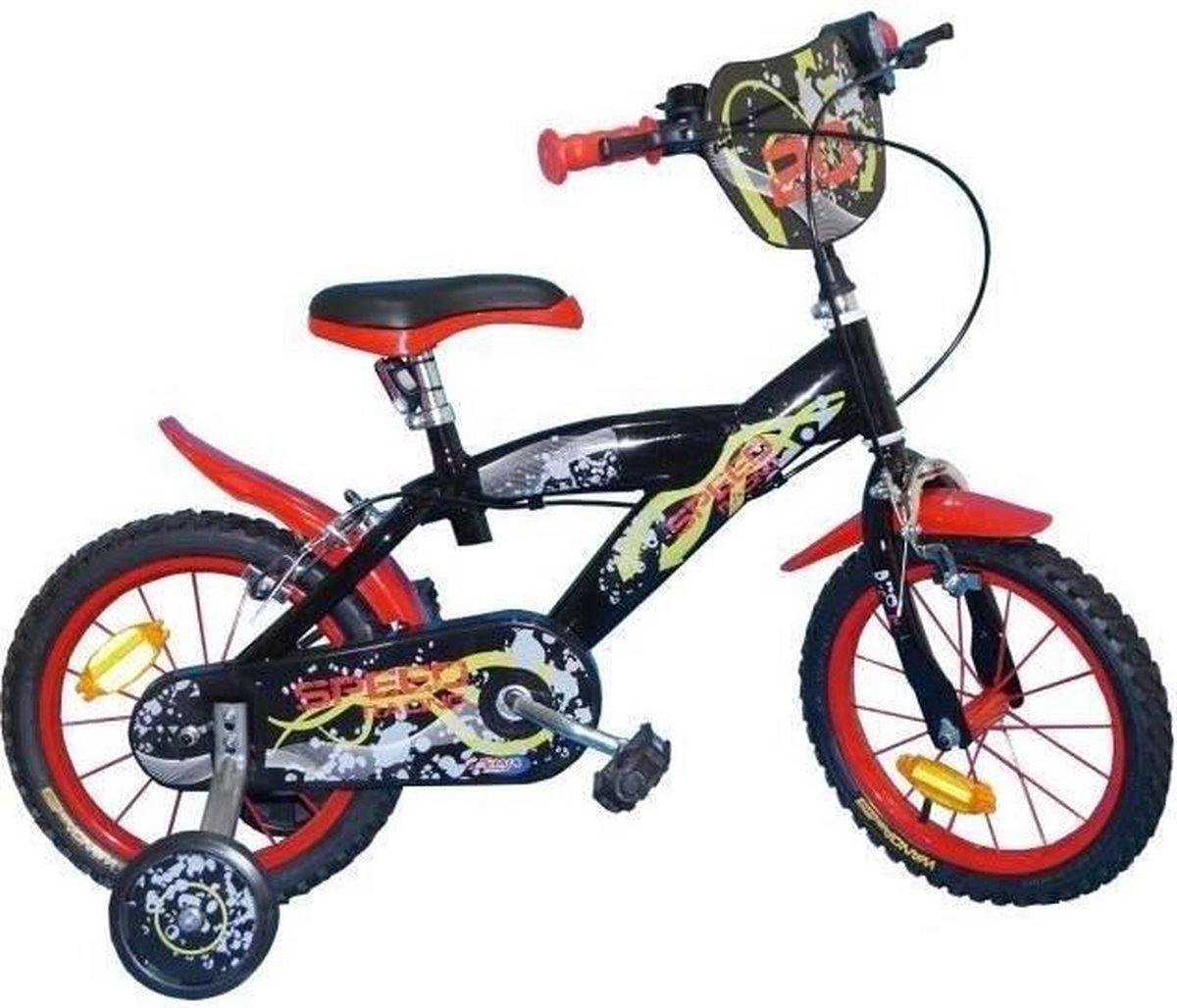 Fietskind jongen - 14 - 4/7 jaar - Zwart en rood