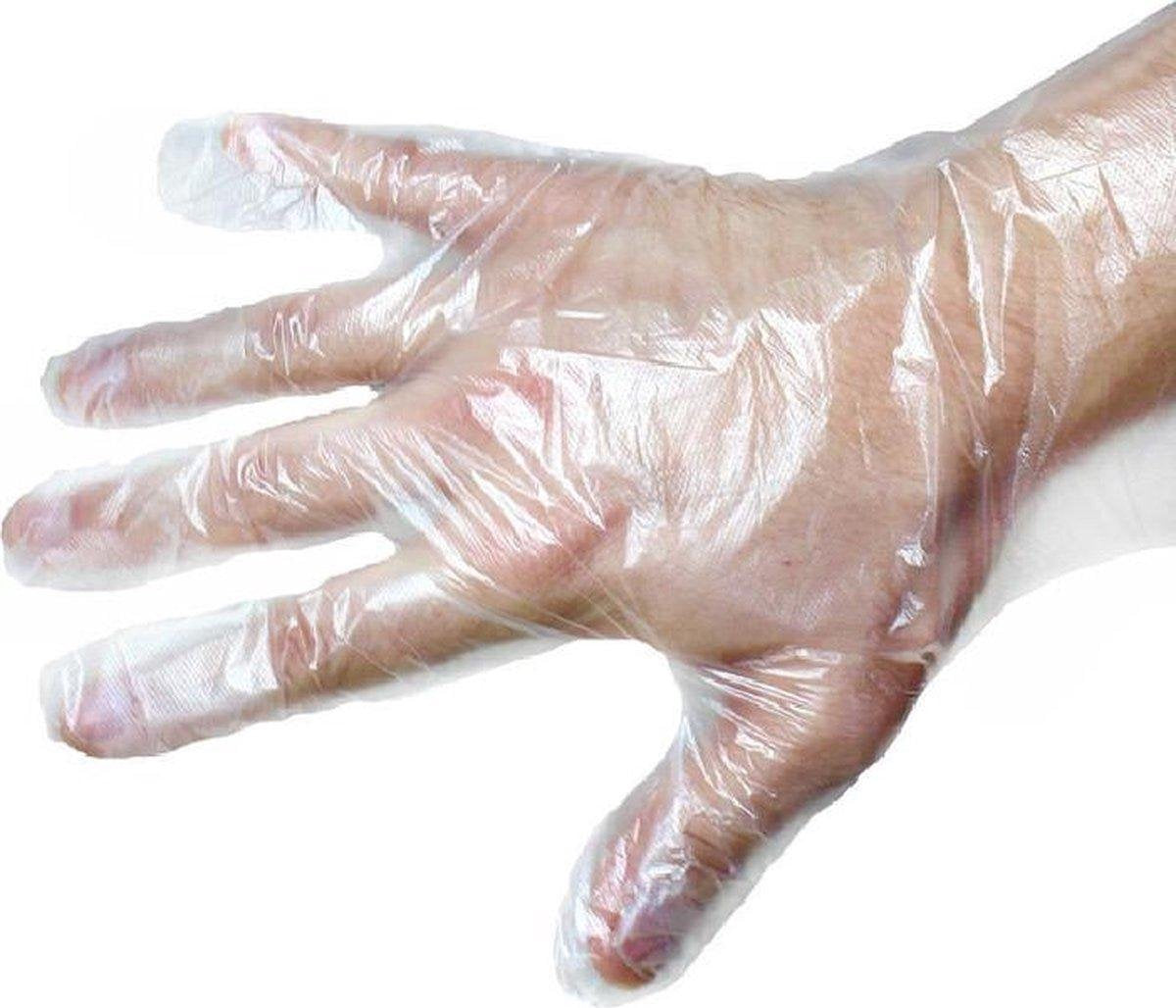 200 Stuks Plastic Wegwerp Handschoenen Voordeelverpakking - Wegwerp - Transparante plastic wegwerphandschoenen Large 2 x 100st Voordeelverpakking - 200 Stuks