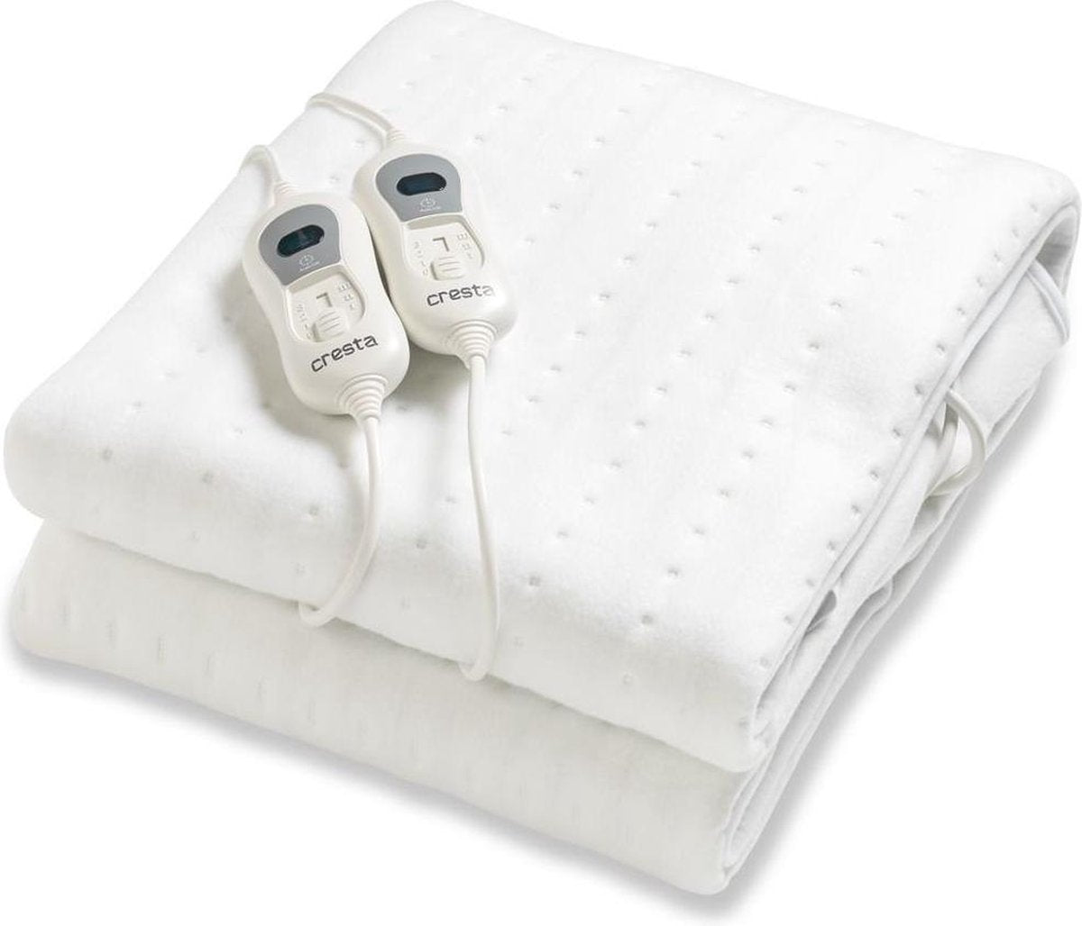 Cresta Care KTS120 Elektrische deken 2 persoons met 180 minuten timer en machine wasbaar 160x140 cm