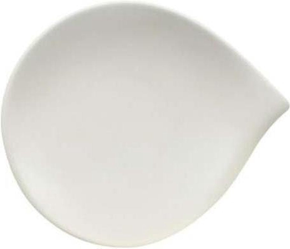 Villeroy en Boch Flow Gebaksbord - 20 cm x 17 cm - Wit