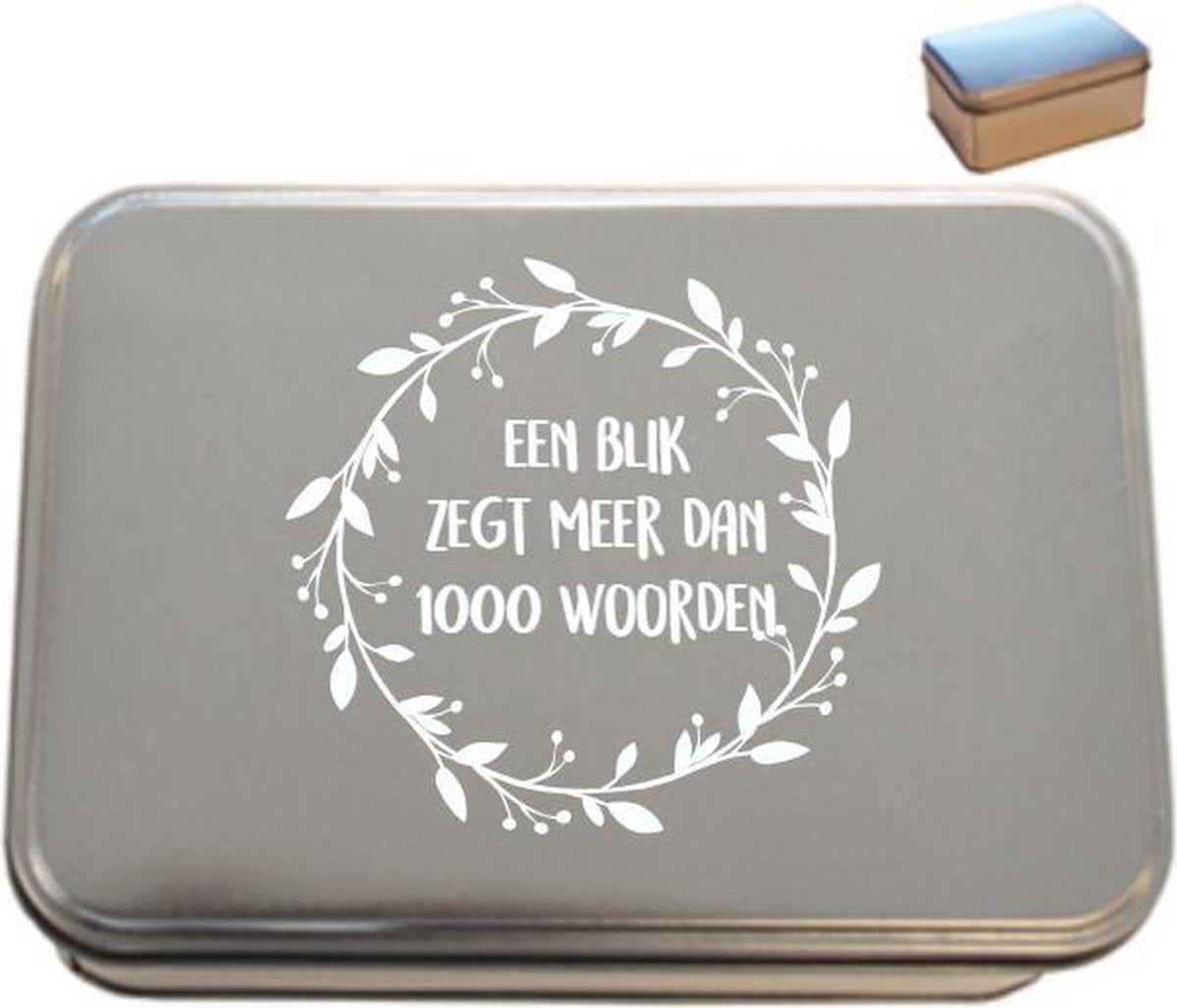 Blikje bedrukt valentijn | Een blik zegt meer dan 1000 woorden