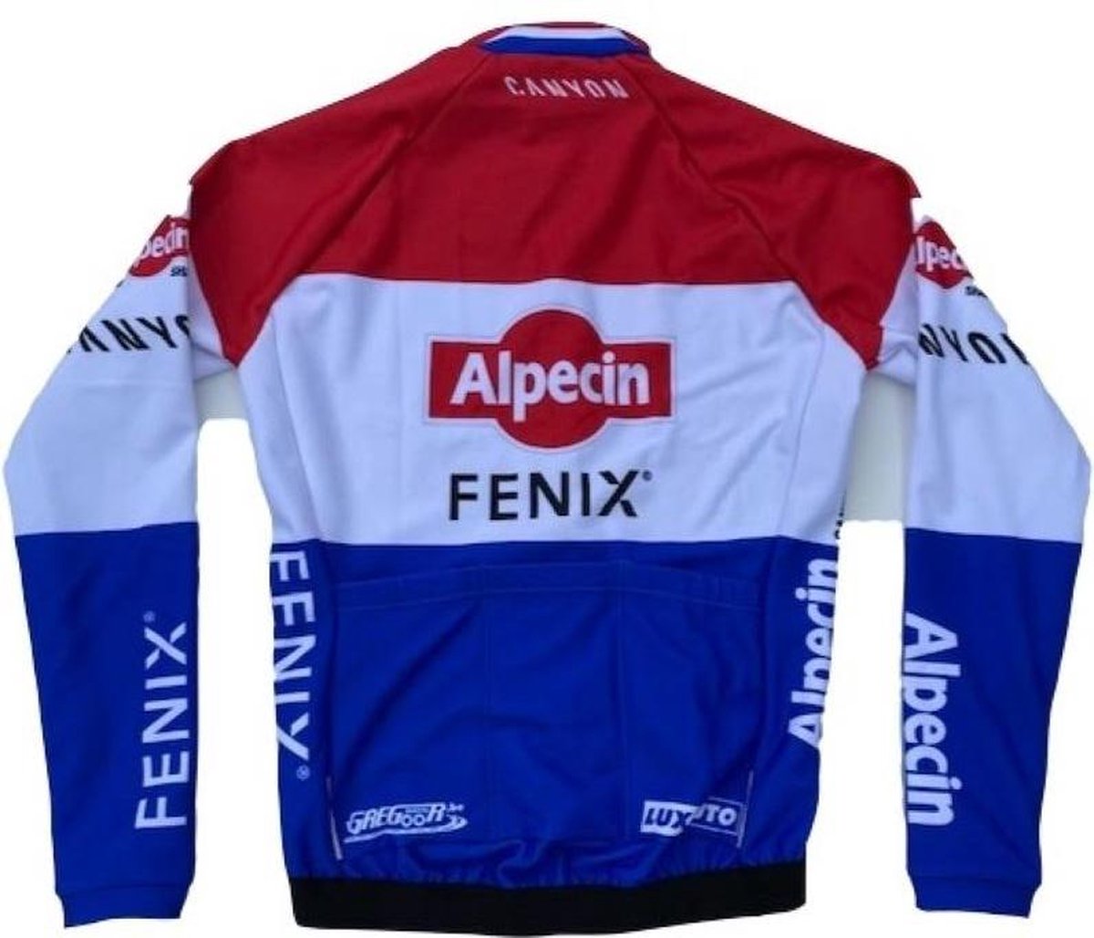 Fietsshirt Lange Mouwen Alpecin Fenix Nederlands Kampioen Kalas Maat XXL