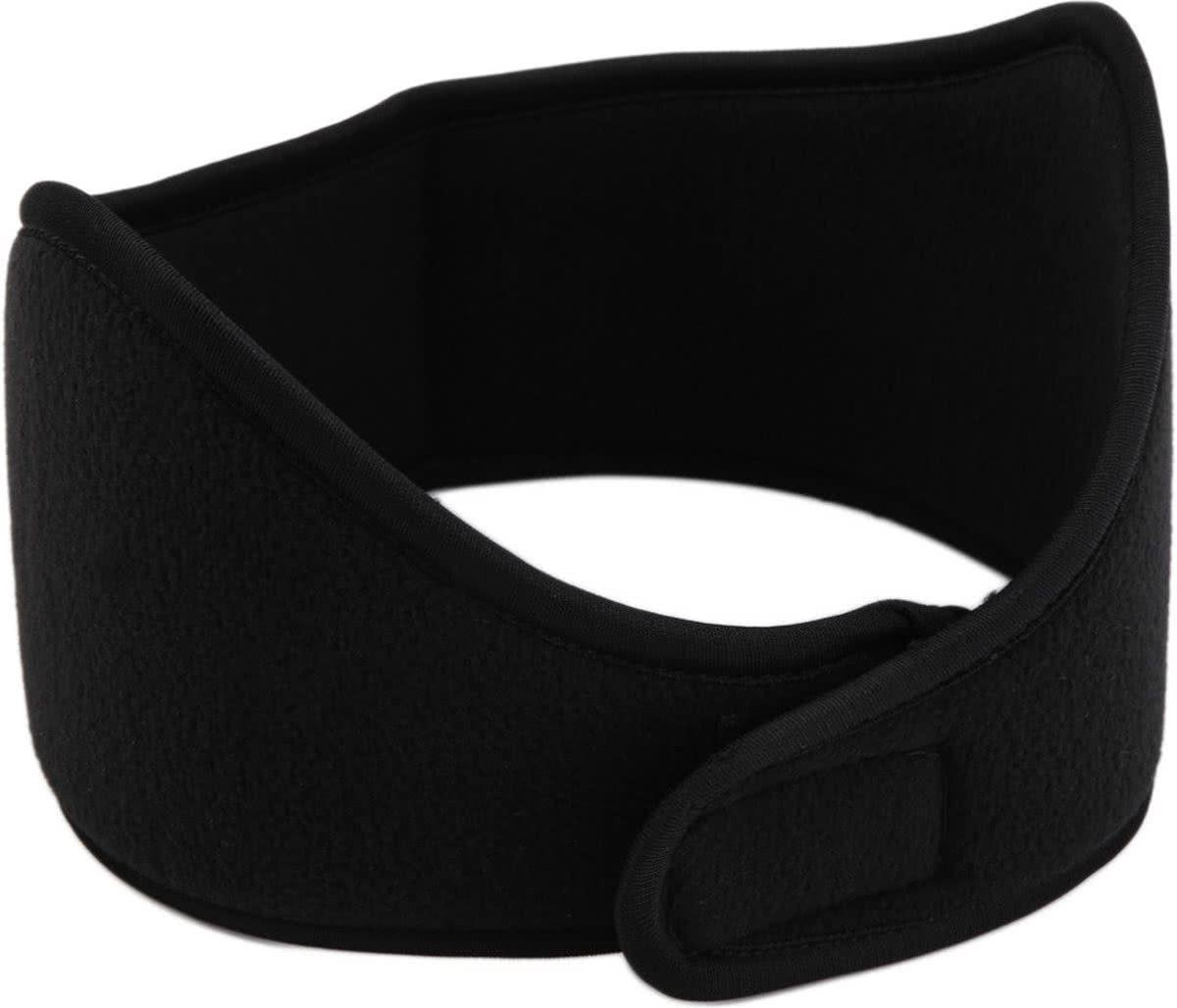 Fleece Hoofdband Unisex - Zwart - One Size
