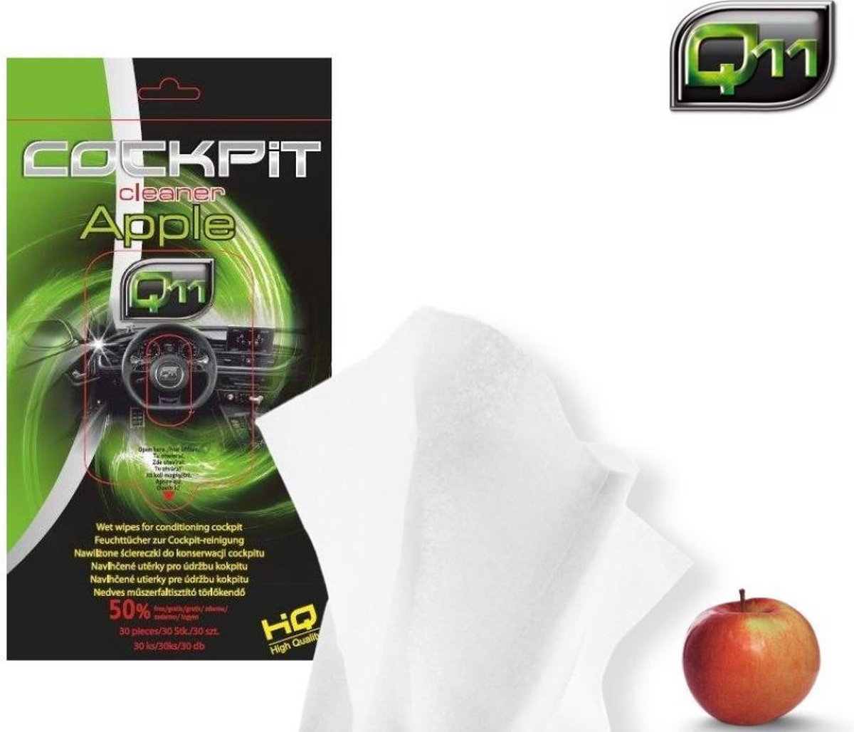 Q11 * Dashboard doekjes * 30 stuks * Appel geur *