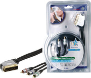 HQ Products 2.5m SCART - 3x RCA - 2.5 meter