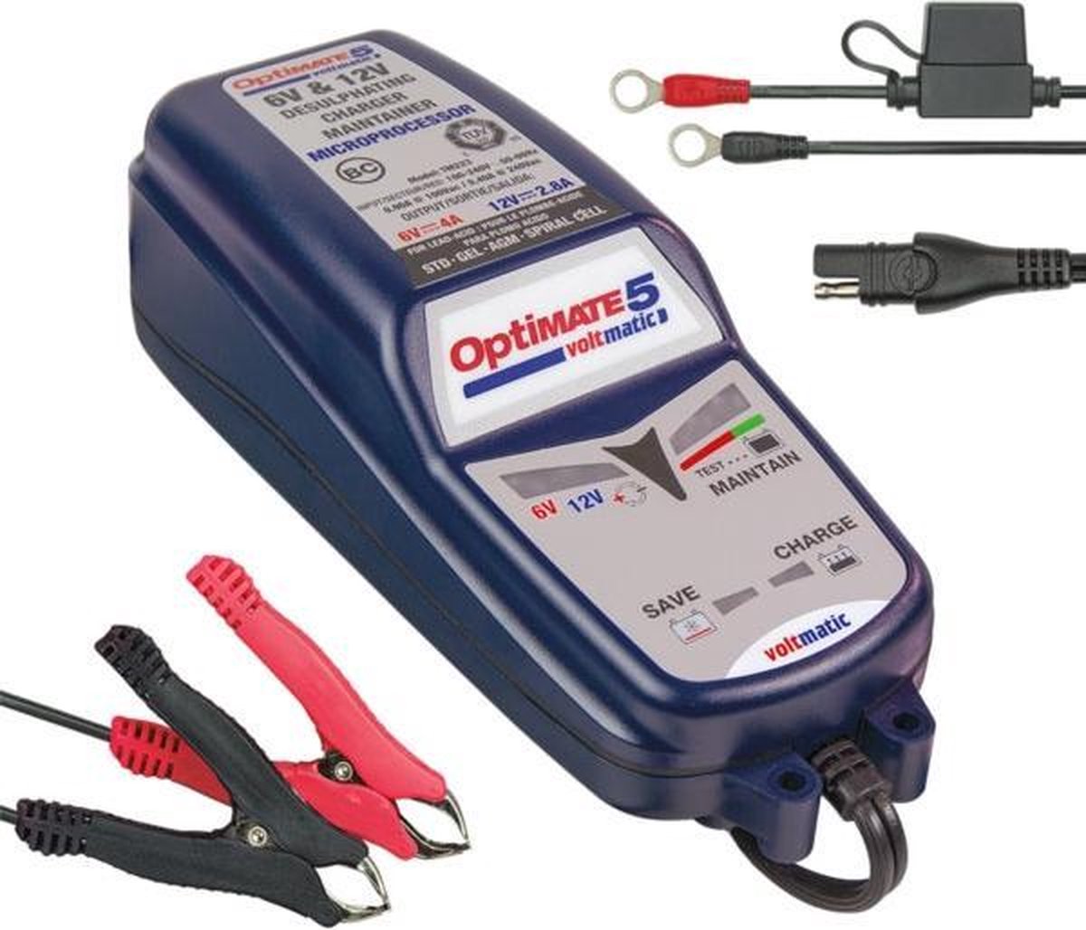 Optimate 5v Druppellader 6-12 Volt 8-120 Ah 2