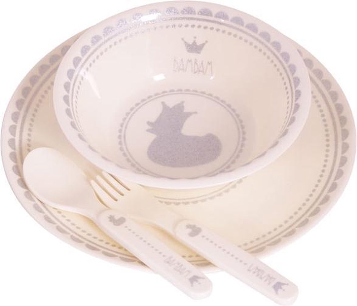 BamBam Kinderservies 'Royal Dinner' - Wit