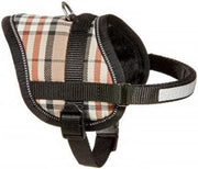 Teeny weeny mini beige geruit hondentuig 31-40cm