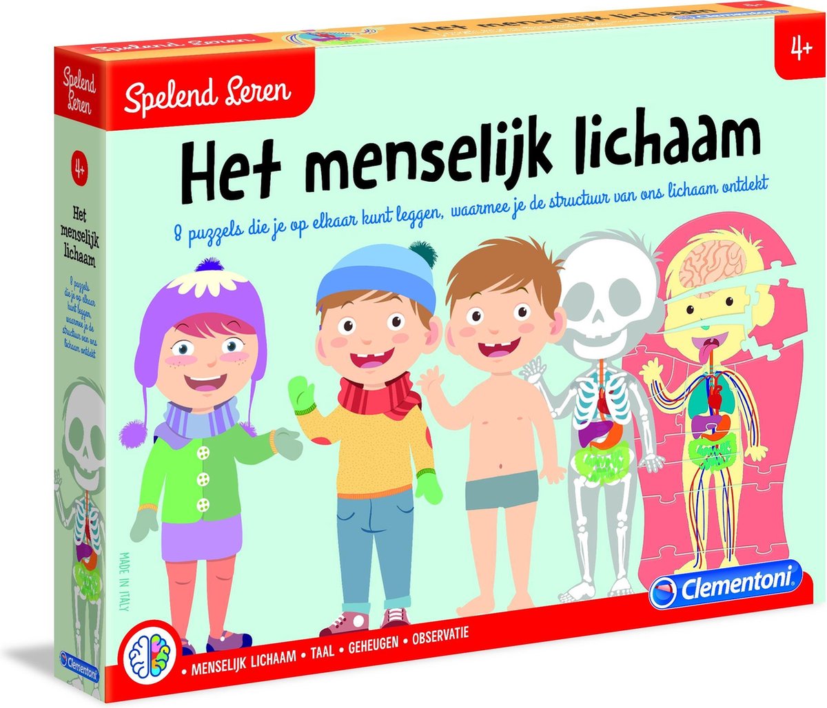 Clementoni - Spelend leren - Menselijk Lichaam - educatief spel