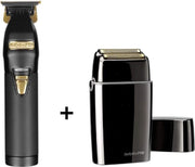 BaByliss Pro Skeleton trimmer Black & Gold + Babyliss Pro FoilFX02 Shaver Black